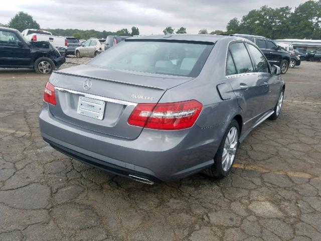 WDDHF2EB0BA501691 - 2011 MERCEDES-BENZ E 350 BLUE GRAY photo 4