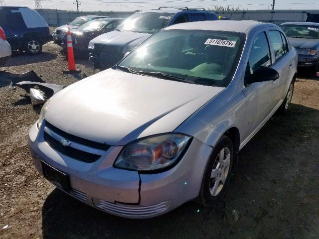 1G1AK52F257632292 - 2005 CHEVROLET COBALT SILVER photo 2