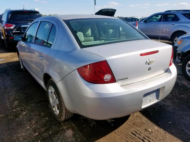 1G1AK52F257632292 - 2005 CHEVROLET COBALT SILVER photo 3