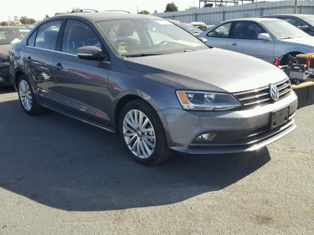 3VWL17AJ6GM226803 - 2016 VOLKSWAGEN JETTA SEL CHARCOAL photo 1