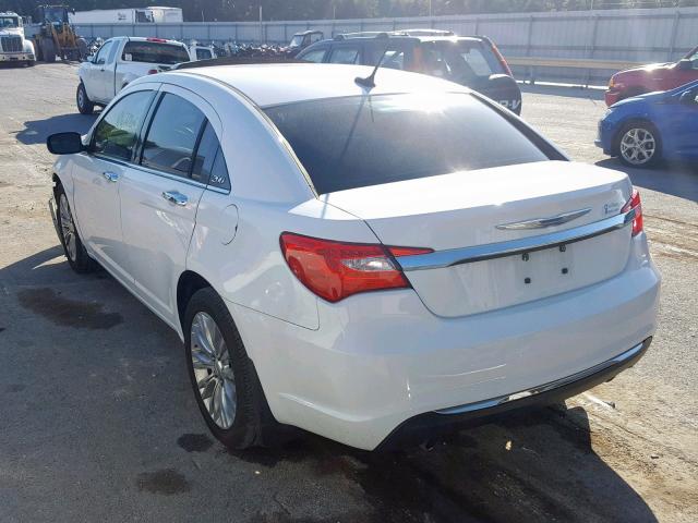 1C3CCBCG2CN106843 - 2012 CHRYSLER 200 LIMITE WHITE photo 3