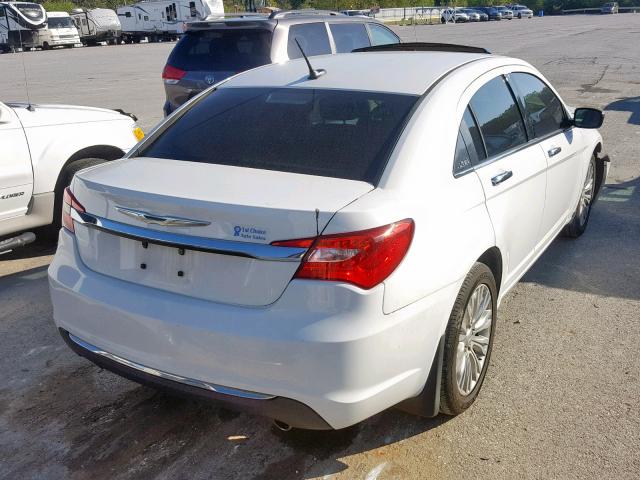 1C3CCBCG2CN106843 - 2012 CHRYSLER 200 LIMITE WHITE photo 4