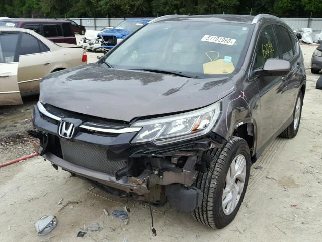 2HKRM3H76FH546084 - 2015 HONDA CR-V EXL BROWN photo 2