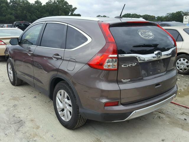 2HKRM3H76FH546084 - 2015 HONDA CR-V EXL BROWN photo 3