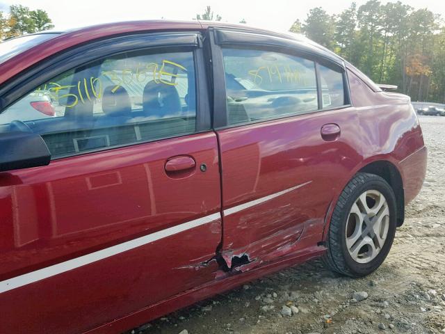 1G8AL52F74Z177960 - 2004 SATURN ION LEVEL RED photo 9