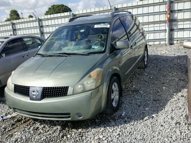 5N1BV28U65N117472 - 2005 NISSAN QUEST S GREEN photo 2