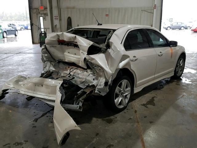 3FAHP0KC5CR264346 - 2012 FORD FUSION SPO WHITE photo 4