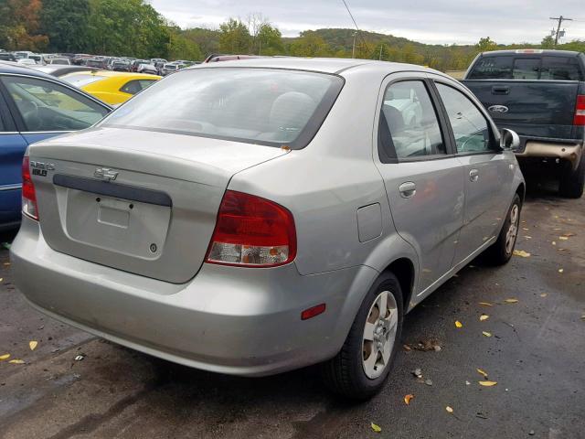 KL1TD52615B471531 - 2005 CHEVROLET AVEO BASE Күміс фото 4