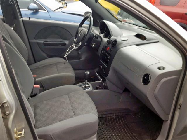 KL1TD52615B471531 - 2005 CHEVROLET AVEO BASE Күміс фото 5