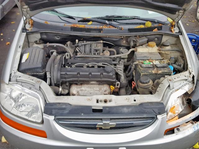 KL1TD52615B471531 - 2005 CHEVROLET AVEO BASE Күміс фото 7