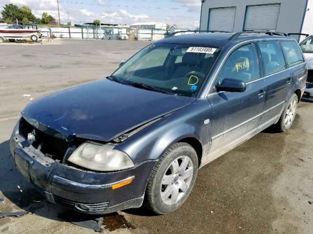 WVWYH63B33E426221 - 2003 VOLKSWAGEN PASSAT GLX GRAY photo 2