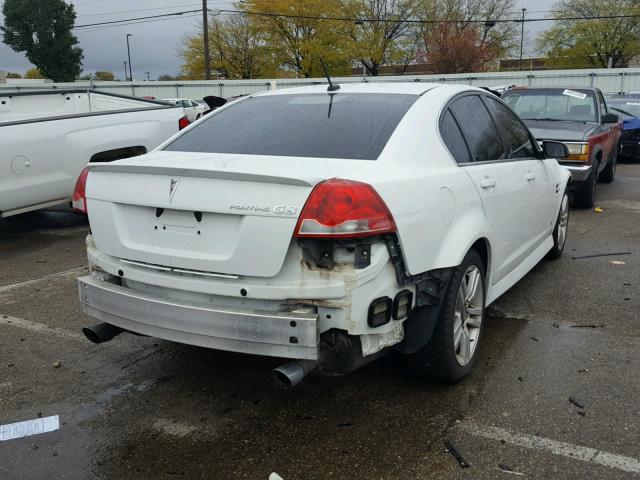 6G2ER57708L149683 - 2008 PONTIAC G8 WHITE photo 4