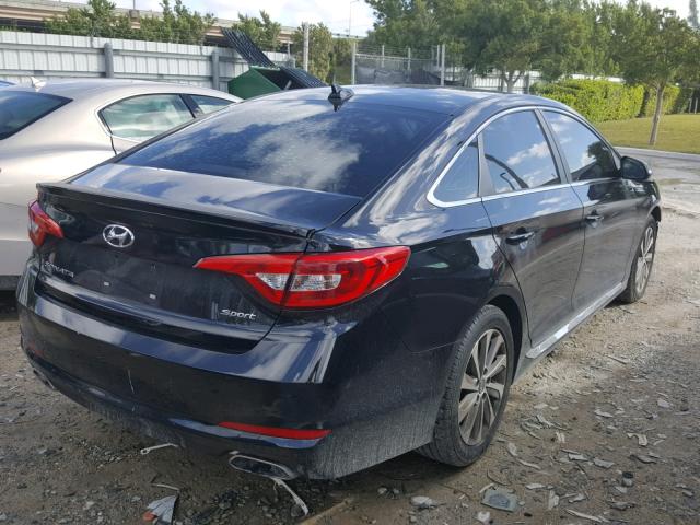 5NPE34AF2FH101608 - 2015 HYUNDAI SONATA SPO BLACK photo 4