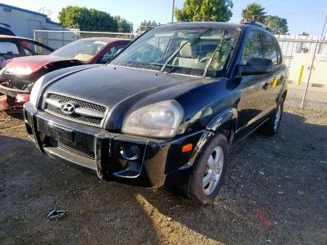 KM8JM12B25U080247 - 2005 HYUNDAI TUCSON GL BLACK photo 2