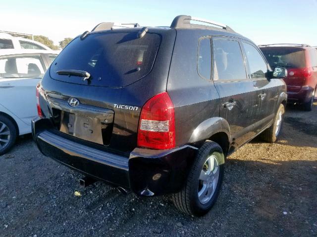 KM8JM12B25U080247 - 2005 HYUNDAI TUCSON GL BLACK photo 4