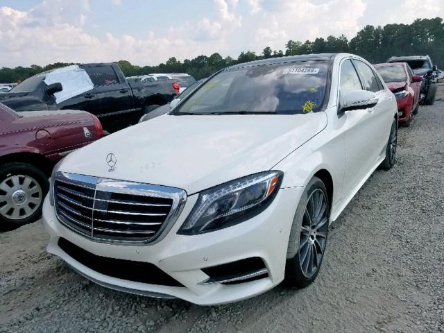 WDDUG8CB2FA100571 - 2015 MERCEDES-BENZ S 550 WHITE photo 2