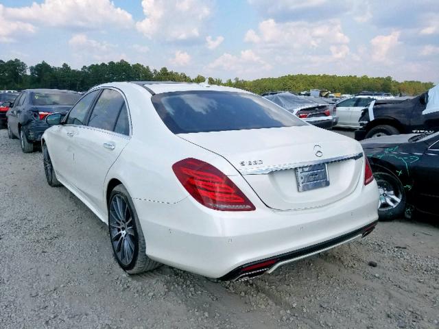 WDDUG8CB2FA100571 - 2015 MERCEDES-BENZ S 550 WHITE photo 3