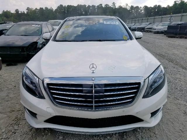 WDDUG8CB2FA100571 - 2015 MERCEDES-BENZ S 550 WHITE photo 9