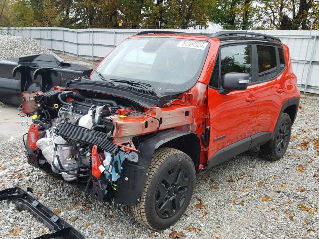 ZACCJBCB6JPH70010 - 2018 JEEP RENEGADE T RED photo 2