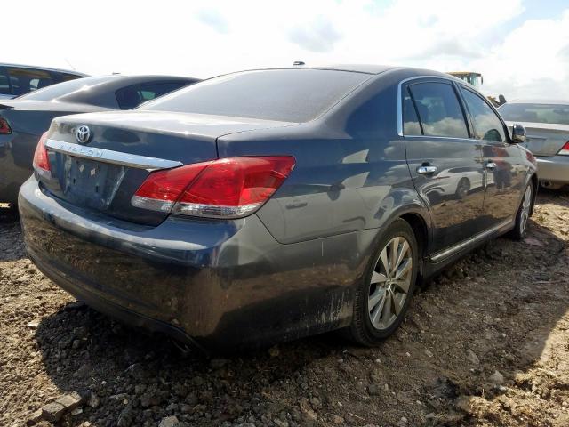 4T1BK3DB6BU411992 - 2011 TOYOTA AVALON BAS GRAY photo 4