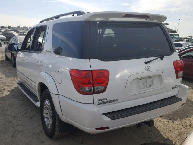 5TDZT38A25S263527 - 2005 TOYOTA SEQUOIA LI WHITE photo 3