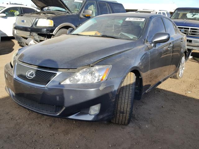 JTHBE262575012848 - 2007 LEXUS IS 350 BLACK photo 2