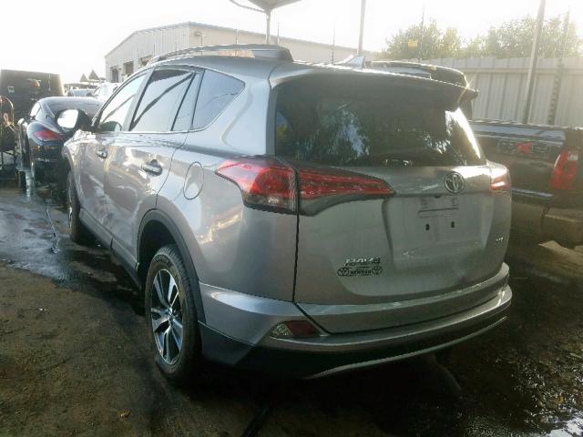 2T3WFREV8HW375532 - 2017 TOYOTA RAV4 XLE SILVER photo 3