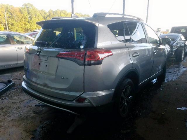 2T3WFREV8HW375532 - 2017 TOYOTA RAV4 XLE SILVER photo 4