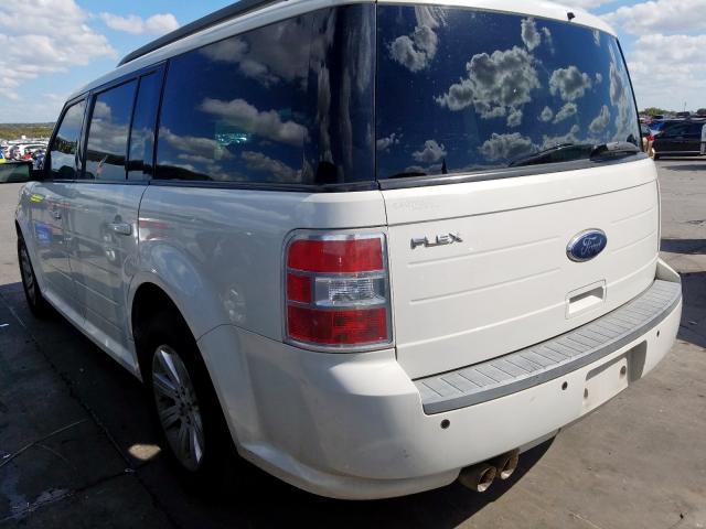 2FMGK5BC0BBD11809 - 2011 FORD FLEX SE WHITE photo 3