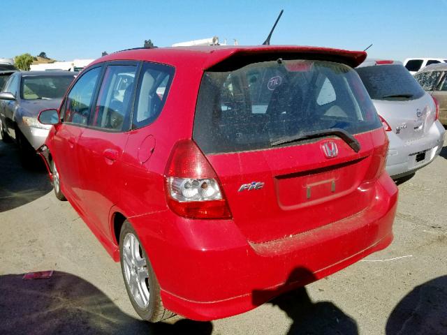JHMGD37617S062020 - 2007 HONDA FIT S 红色 照片 3