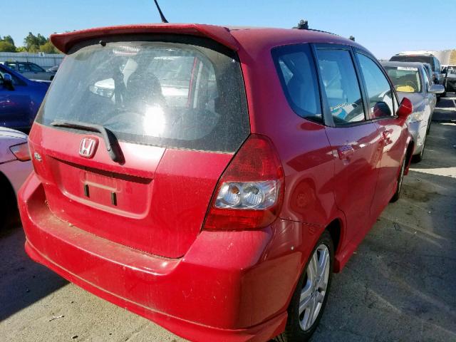 JHMGD37617S062020 - 2007 HONDA FIT S 红色 照片 4
