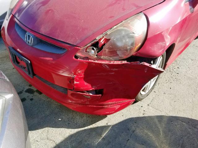 JHMGD37617S062020 - 2007 HONDA FIT S 红色 照片 9