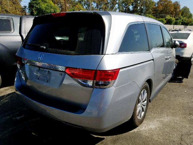 5FNRL5H62GB020864 - 2016 HONDA ODYSSEY EX SILVER photo 4