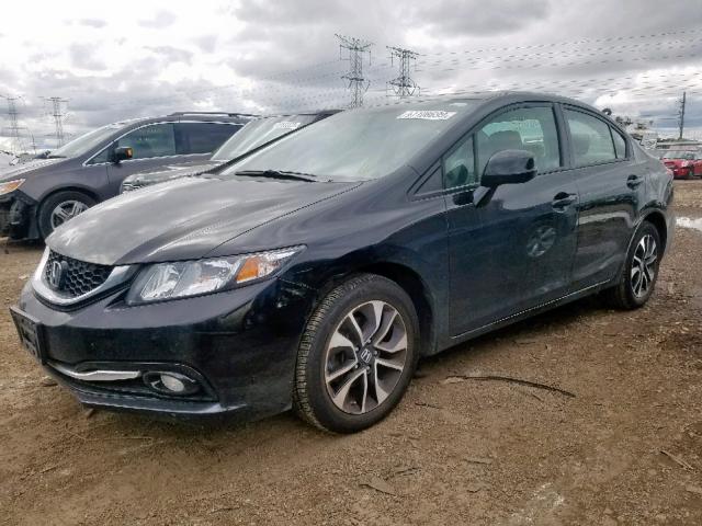 19XFB2F93DE093325 - 2013 HONDA CIVIC EXL 黑色 照片 2