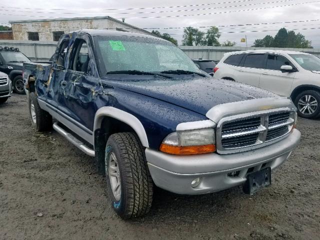 1D7HG42N24S507836 - 2004 DODGE DAKOTA SLT BLUE photo 1