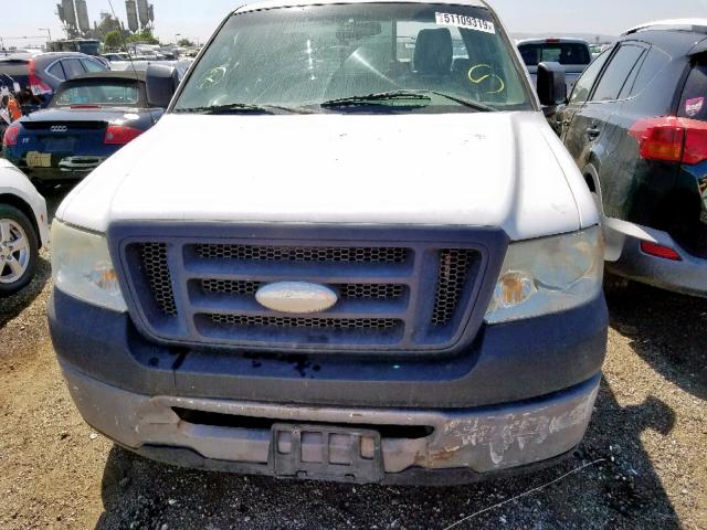 1FTRF12266NA74075 - 2006 FORD F150 WHITE photo 9