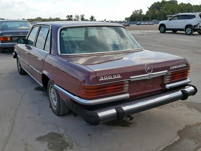 11612012020251 - 1980 MERCEDES-BENZ 300SD BURGUNDY photo 3