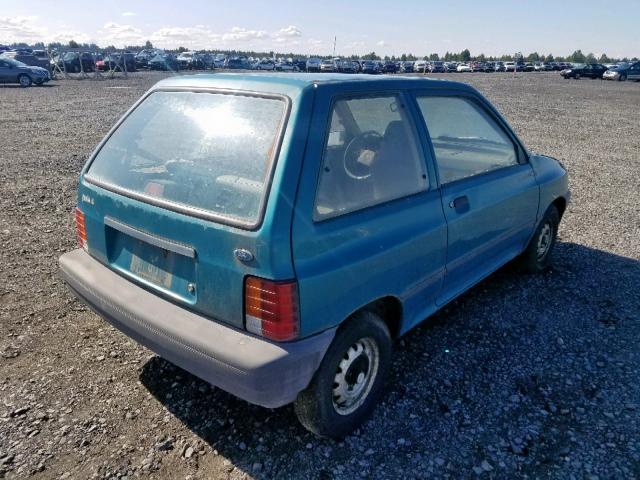 KNJPT05H0P6107347 - 1993 FORD FESTIVA L TEAL photo 4