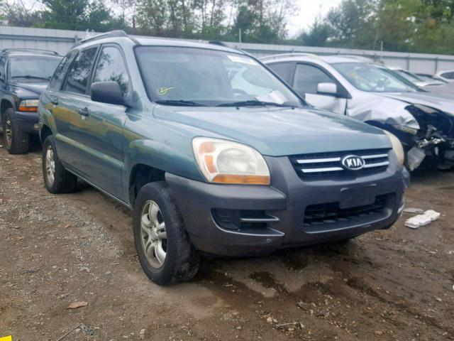 KNDJE723877359247 - 2007 KIA SPORTAGE E GREEN photo 1