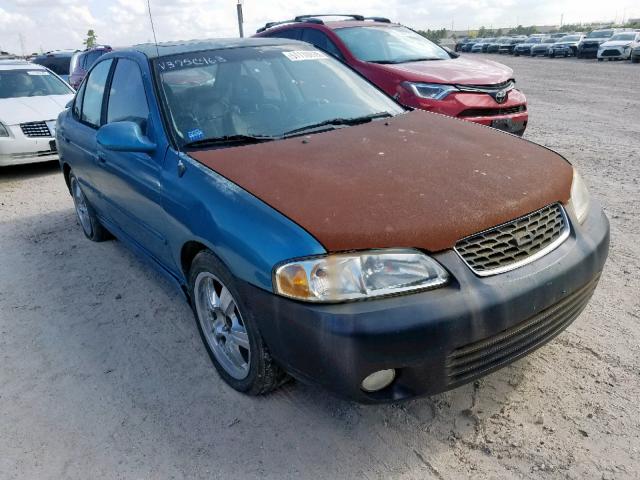 3N1AB51A52L727209 - 2002 NISSAN SENTRA SE- BLUE photo 1