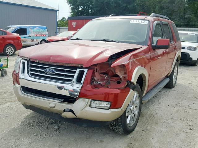 1FMEU6EE0AUA92315 - 2010 FORD EXPLORER E BURGUNDY photo 2