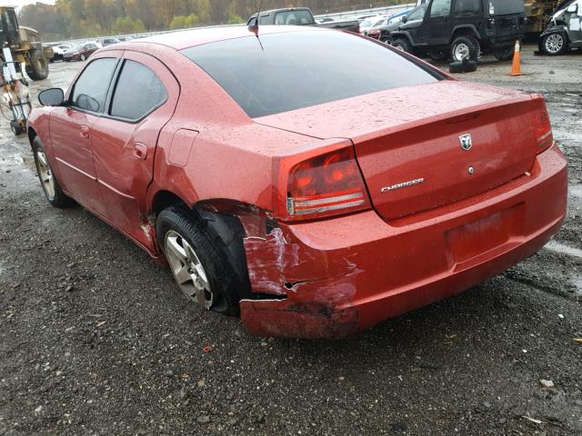 2B3KA33G08H100835 - 2008 DODGE CHARGER SX RED photo 3