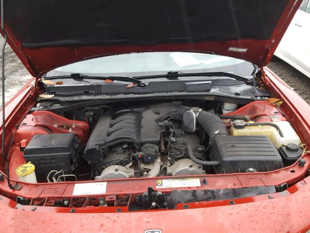 2B3KA33G08H100835 - 2008 DODGE CHARGER SX RED photo 7