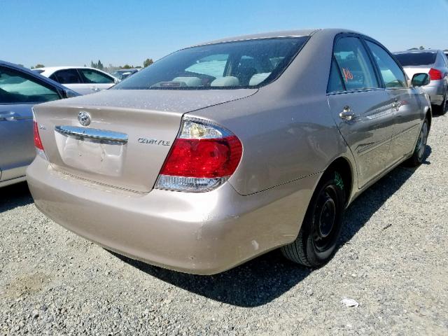 4T1BE32K55U586958 - 2005 TOYOTA CAMRY LE GOLD photo 4
