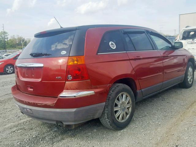 2A8GM68X07R140484 - 2007 CHRYSLER PACIFICA T RED photo 4