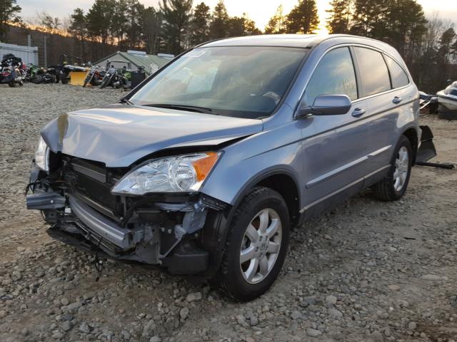 JHLRE48789C024224 - 2009 HONDA CR-V EXL BLUE photo 2