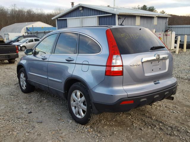 JHLRE48789C024224 - 2009 HONDA CR-V EXL BLUE photo 3