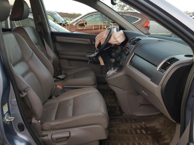 JHLRE48789C024224 - 2009 HONDA CR-V EXL BLUE photo 5