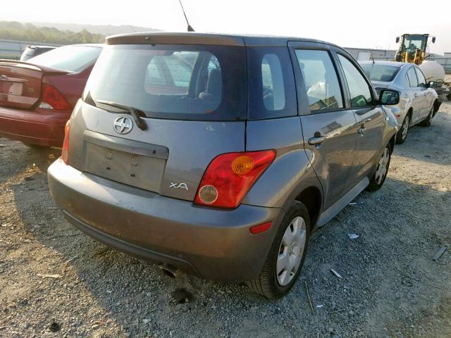 JTKKT624240076899 - 2004 TOYOTA SCION XA GRAY photo 4