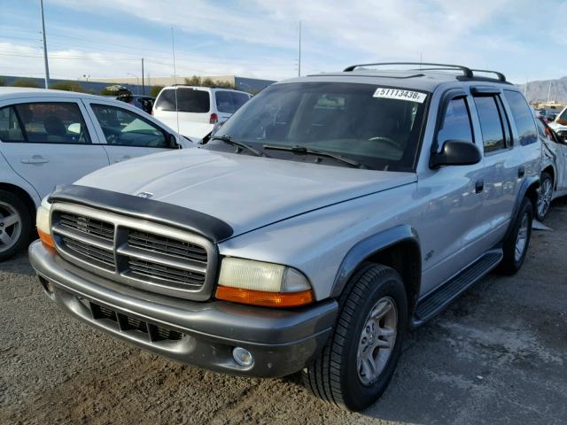 1B4HR38NX2F192020 - 2002 DODGE DURANGO SP SILVER photo 2